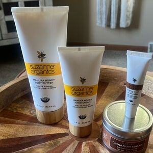 Suzanne Organics Manuka Honey Body Butter, Hand Cream, Lip Gloss, Candle